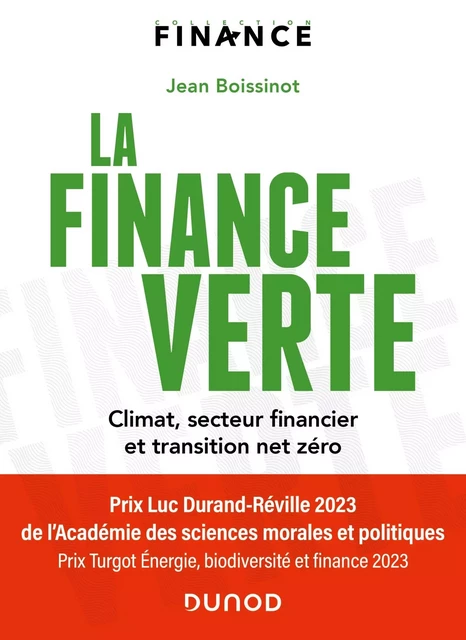 La finance verte - Jean Boissinot - DUNOD