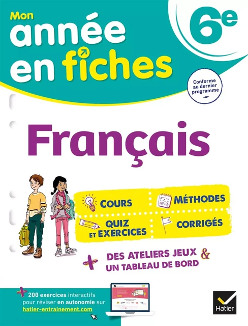 Français 6e (fiches de révision & exercices) - Gaëlle Perrot - HATIER