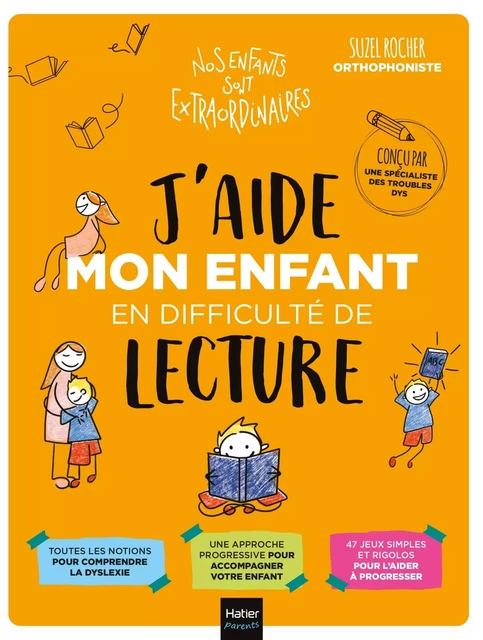 J'aide mon enfant en difficulté de lecture - Suzel Rocher - HATIER PARENTS