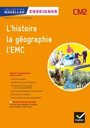 Magellan - Enseigner Histoire-Géographie EMC CM2 Ed. 2019 - Guide + matériel photocopiable