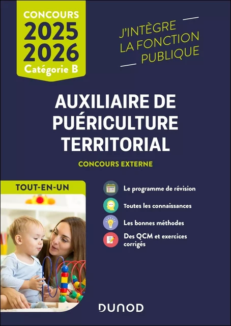 Concours Auxiliaire de puériculture territorial 2025-2026 - Odile Meyer, Franck Sajet, Nathalie Assouly-Brun, Marie-Hélène Hurtig, An Platteeuw, Frédéric Perrier - DUNOD