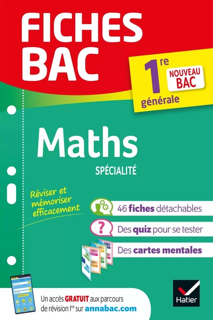 Fiches bac - Maths 1re générale (spécialité) - Michel Abadie, Annick Meyer, Jean-Dominique Picchiottino, Martine Salmon - HATIER