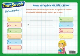 Mémo effaçable Multiplication