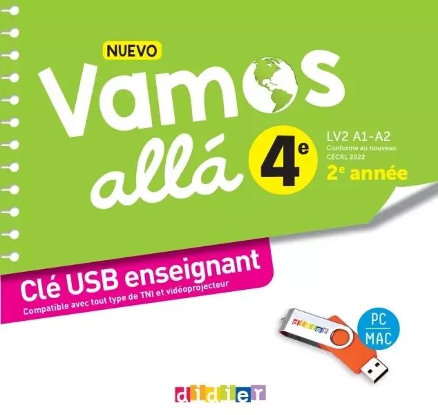 NUEVO Vamos allá Espagnol 4e - Ed. 2023 - Clé USB - Arnaud Hérard, Marion Béatrix, Emmanuelle Fostier, Hélène Goulas, Cristelle Gutiérrez Hidalgo, Pascale Pérez - DIDIER