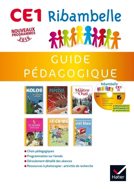 Ribambelle CE1 série jaune éd. 2016 - Guide pédagogique + CD-Rom - Nadine Demeulemeester, Monique Geniquet, Gisèle Bertillot, Jean-Pierre Demeulemeester - HATIER