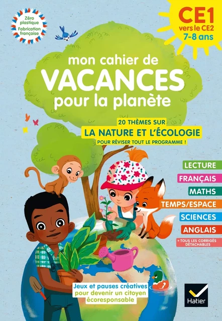 Mon cahier de Vacances pour la planète 2024 du CE1 au CE2 7/8 ans - Suzanne Rougel - HATIER