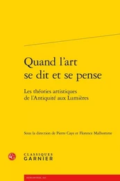 Quand l'art se dit et se pense