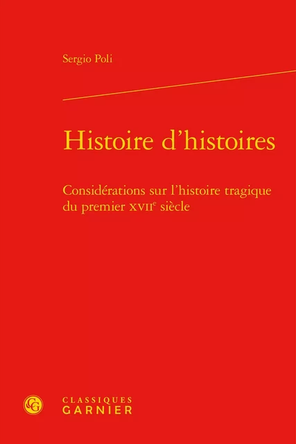 Histoire d'histoires - Sergio Poli - CLASSIQ GARNIER