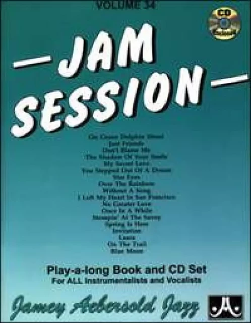 JAMEY AEBERSOLD : JAM SESSION PLAY-A-LONG BOOK FOR ALL INSTRUMENTALISTS ET VOCALISTS - RECUEIL + CD -  JAMEY AEBERSOLD - HAL LEONARD