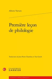 Première leçon de philologie