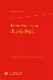 Première leçon de philologie