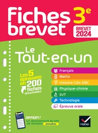 Fiches brevet Le tout-en-un du Brevet 2024 - 3e (toutes les matières)