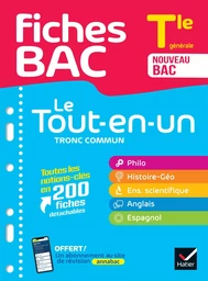 Fiches bac - Le Tout-en-un Tronc commun Tle générale (toutes les matières) - Bac 2025