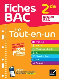 Fiches bac - Le Tout-en-un 2de (toutes les matières) - 2024-2025