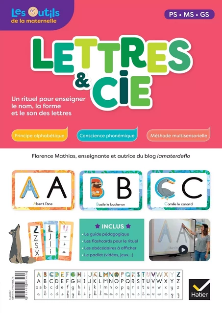 Lettres et compagnie - Français Maternelle Ed. 2022 - Guide pédagogique + flashcards - Florence Mathias - HATIER