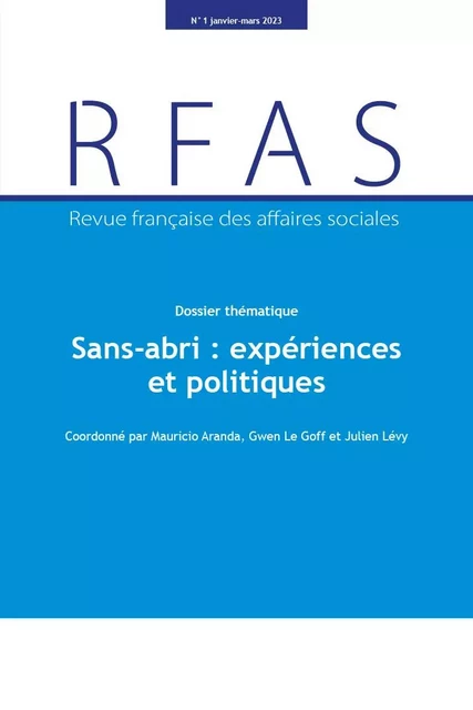 Sans-abris : expériences et politiques -  Ministere Des Affaire Sociales De La Sante Et Droits Des Femmes, Flore Capelier - DOC FRANCAISE