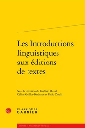 Les Introductions linguistiques aux éditions de textes