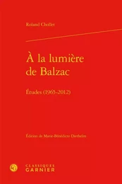 À la lumière de Balzac