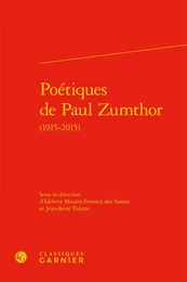 Poétiques de Paul Zumthor