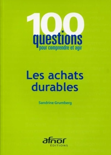 Les achats durables - Sandrine Grumberg - AFNOR