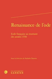 Renaissance de l'ode