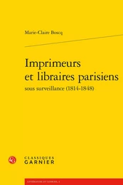 Imprimeurs et libraires parisiens