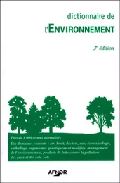 Dictionnaire de l'environnement