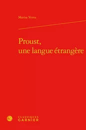 Proust, une langue étrangère