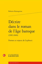 Décrire dans le roman de l'âge baroque