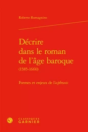 Décrire dans le roman de l'âge baroque