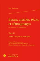 Essais, articles, récits et témoignages