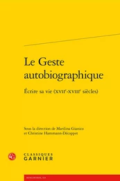 Le Geste autobiographique