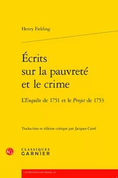 Écrits sur la pauvreté et le crime