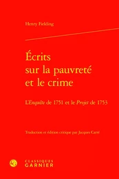 Écrits sur la pauvreté et le crime