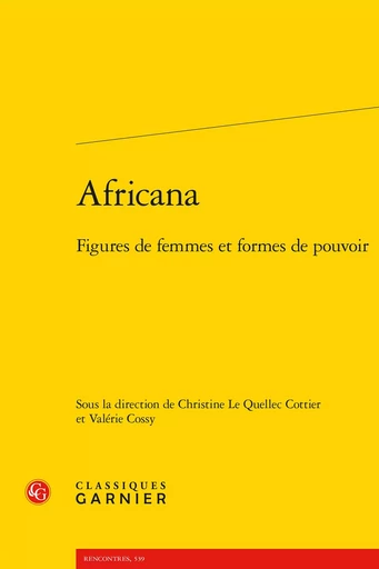 Africana -  Collectif - CLASSIQ GARNIER