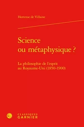 Science ou métaphysique ?