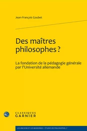 Des maîtres philosophes?