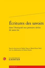 Écritures des savoirs