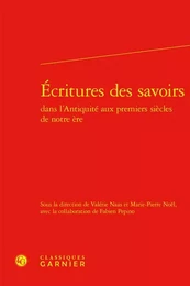 Écritures des savoirs