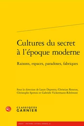 Cultures du secret à l'époque moderne