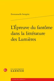 L'Épreuve du fantôme dans la littérature des Lumières