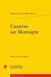 Causeries sur Montaigne