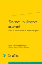 Essence, puissance, activité