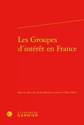 Les Groupes d'intérêt en France