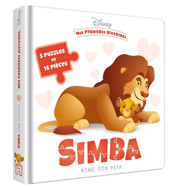 DISNEY - Mes premières histoires - Simba aime son Papa - 5 grands puzzles - 16 pc -  - DISNEY HACHETTE