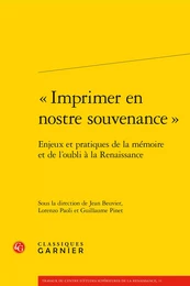 « Imprimer en nostre souvenance »