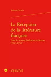 La Réception de la littérature française