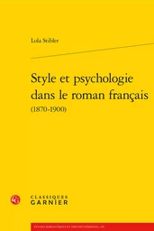 Style et psychologie dans le roman français