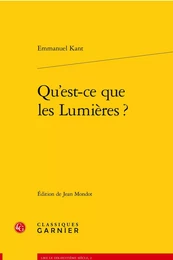 Qu'est-ce que les Lumières ?