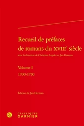 Recueil de préfaces de romans du XVIIIe siècle